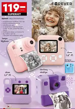 Biedronka Aparat natychmiastowy z drukarką Forever oferta