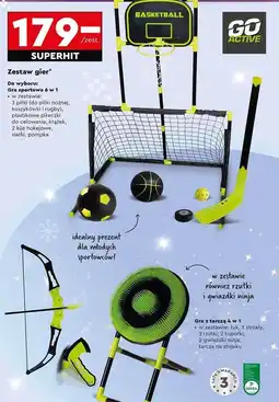 Biedronka Zestaw gier sportowych 6w1 Go Active oferta