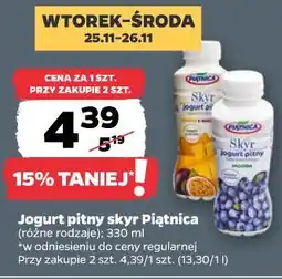 Netto Jogurt pitny skyr Piątnica oferta