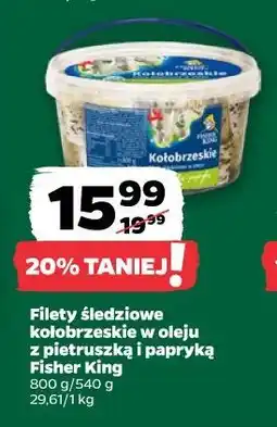 Netto Filety śledziowe kołobrzeskie w oleju z pietruszką i papryką Fisher King oferta