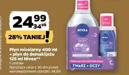 Netto Płyn micelarny 400 ml + płyn do demakijażu 125 ml Nivea oferta
