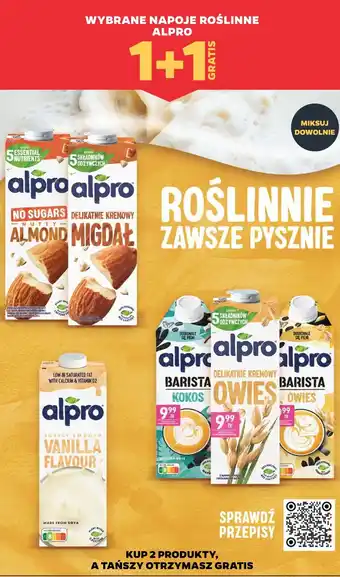 Wybrane napoje roślinne Alpro