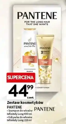 Intermarche Zestaw w pudełku for infinitely long hair: szampon 400 ml + odżywka 220 Pantene oferta