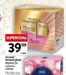 Intermarche Zestaw w pudełku 70+: krem do twarzy 50 ml + pod oczy 15 Perfecta 24K Gold & Rose Oil oferta