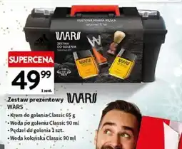 Intermarche Zestaw w skrzynce classic płyn po goleniu 90 ml + woda kolońska krem do golenia 65 g pędzel Wars oferta