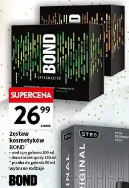 Intermarche Zestaw w pudełku spacequest: dezodorant 150 ml + woda po goleniu 100 pianka do golenia 50 Bond oferta