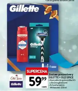 Intermarche Zestaw w pudełku: maszynka mach3 + żel old spice whitewater 200 ml Gillette oferta