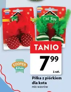Intermarche Piłka z piórkiem dla kota Cooper&Pals oferta