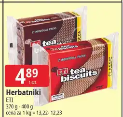 E.Leclerc Herbatniki kakaowe Eti Tea Biscuits oferta