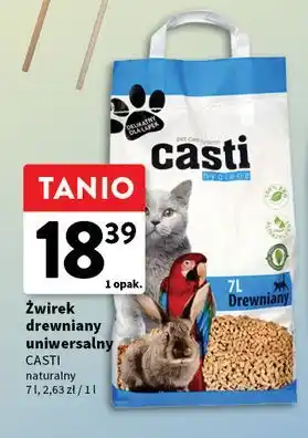 Intermarche Żwirek dla kota drewniany Casti oferta