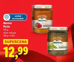 Lidl Pesto różne rodzaje Monini oferta