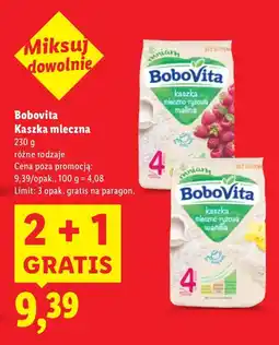 Lidl Kaszka mleczna różne rodzaje Bobovita oferta