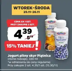 Netto Jogurt pitny Skyr różne rodzaje Piątnica oferta