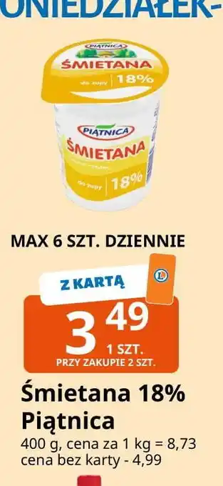 Śmietana 18% Piątnica