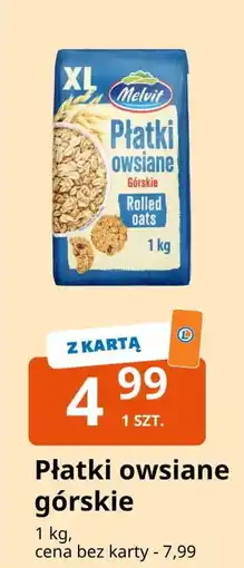 E.Leclerc Płatki owsiane górskie Melvit oferta