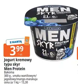 E.Leclerc Jogurt mango-marakuja Bakoma Men Skyr Protein oferta