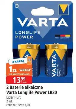E.Leclerc Baterie long life lr20 Varta oferta