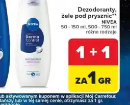 Carrefour NIVEA Dezodoranty, żele pod prysznic oferta