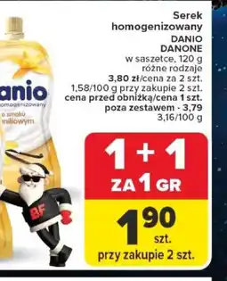 Carrefour Serek homogenizowany Danio Danone oferta