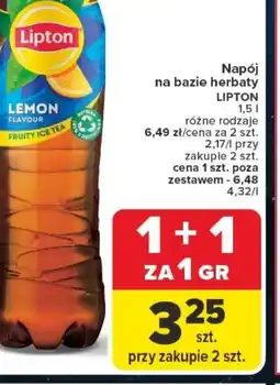 Carrefour Napój na bazie herbaty Lipton oferta