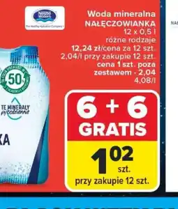 Carrefour Woda mineralna NALECZOWIANKA oferta