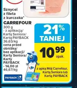 Carrefour Sznycel z fileta z kurczaka oferta