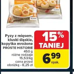 Carrefour Pyzy z mięsem, kluski śląskie, kopytka mrożone PROSTE HISTORIE oferta