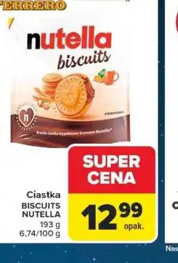 Carrefour Ciastka BISCUITS NUTELLA oferta
