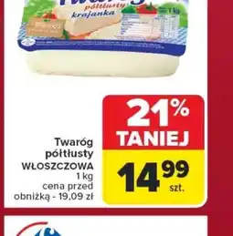 Carrefour Twaróg półtłusty WLOSZCZOWA oferta