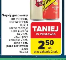 Carrefour Napój gazowany DR PEPPER, SCHWEPPES oferta
