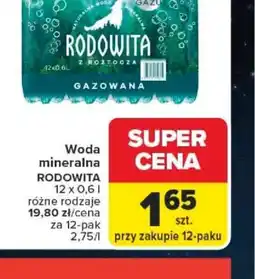 Carrefour Woda mineralna RODOWITA oferta