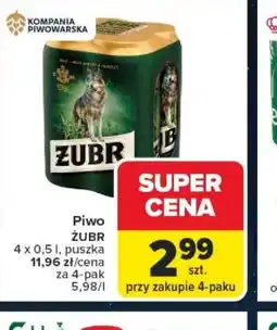 Carrefour Piwo ZUBR oferta
