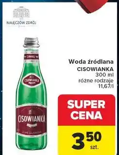 Carrefour Woda silnie gazowana szkło Cisowianka oferta
