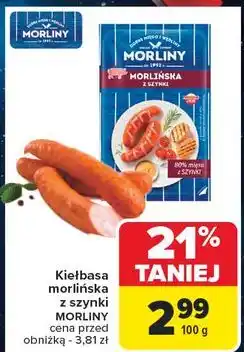 Carrefour Kiełbasa morlińska z szynki Morliny oferta