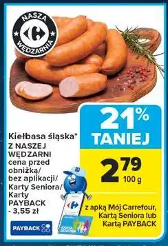 Carrefour Kiełbasa śląska Nasza Wędzarnia Carrefour oferta