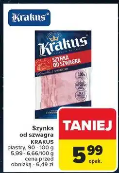 Carrefour Szynka od szwagra Krakus Animex oferta