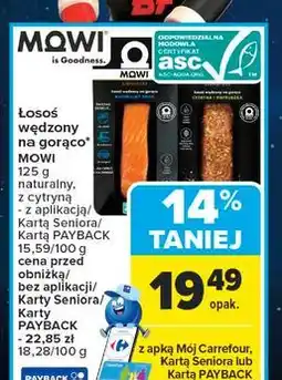 Carrefour Łosoś wędzony na gorąco naturalny Mowi oferta