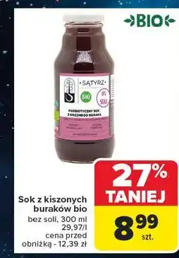 Carrefour Sok z kiszonego buraka Sątyrz oferta