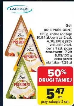 Carrefour Ser brie z orzechami President oferta