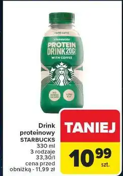 Carrefour Napój proteinowy caffe latte Starbucks oferta