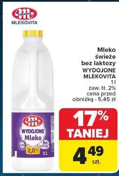 Carrefour Mleko bez laktozy 2% Mlekovita Wydojone oferta