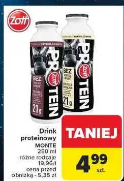 Carrefour Napój czekoladowy Zott Protein oferta