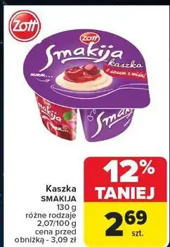 Carrefour Kaszka z sosem wiśni Zott Smakija oferta