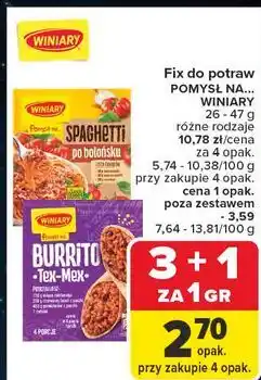 Carrefour Burrito tex-mex Winiary Pomysł Na oferta