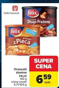 Carrefour Orzeszki długo prażone extra chrupkie z solą Felix oferta