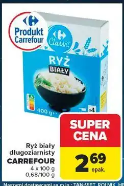 Carrefour Ryż biały długoziarnisty Carrefour Classic oferta