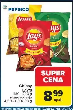 Carrefour Chipsy zielona cebulka Lay's oferta