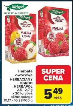 Carrefour Herbata malina z pigwą Herbapol Herbaciany Ogród oferta
