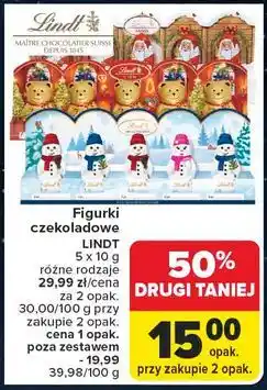 Carrefour Figurki czekoladowe mikołaje Lindt oferta