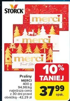 Carrefour Bombonierka czerwona Storck Merci oferta